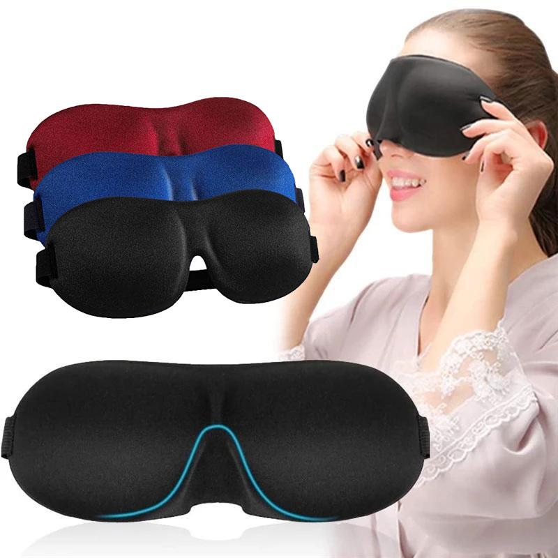 3pcs 3D Padded Sleeping Eye Mask Travel Eyepatch for Eye Relax