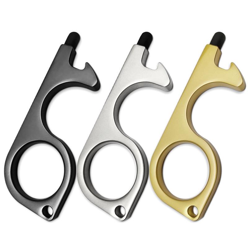 3pcs Touch-Free Door Opener Multi Purpose Keychain with Bottle Opener