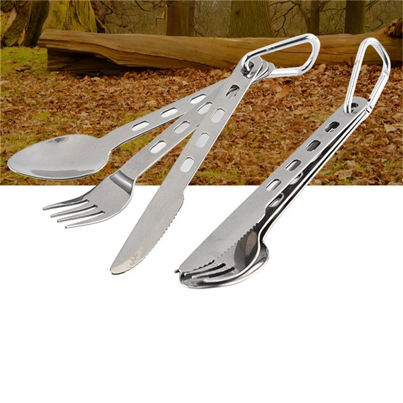 3pcs/set Cutlery Set Ultra Lightweight Knife Fork Spoon