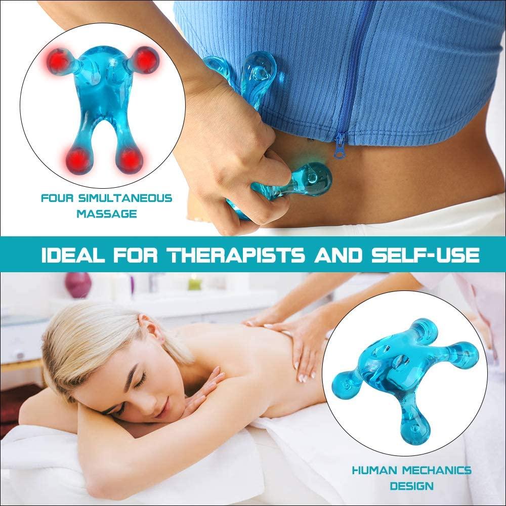 4-Legged Palm Fit Massager Knobs Pressure Point Massage