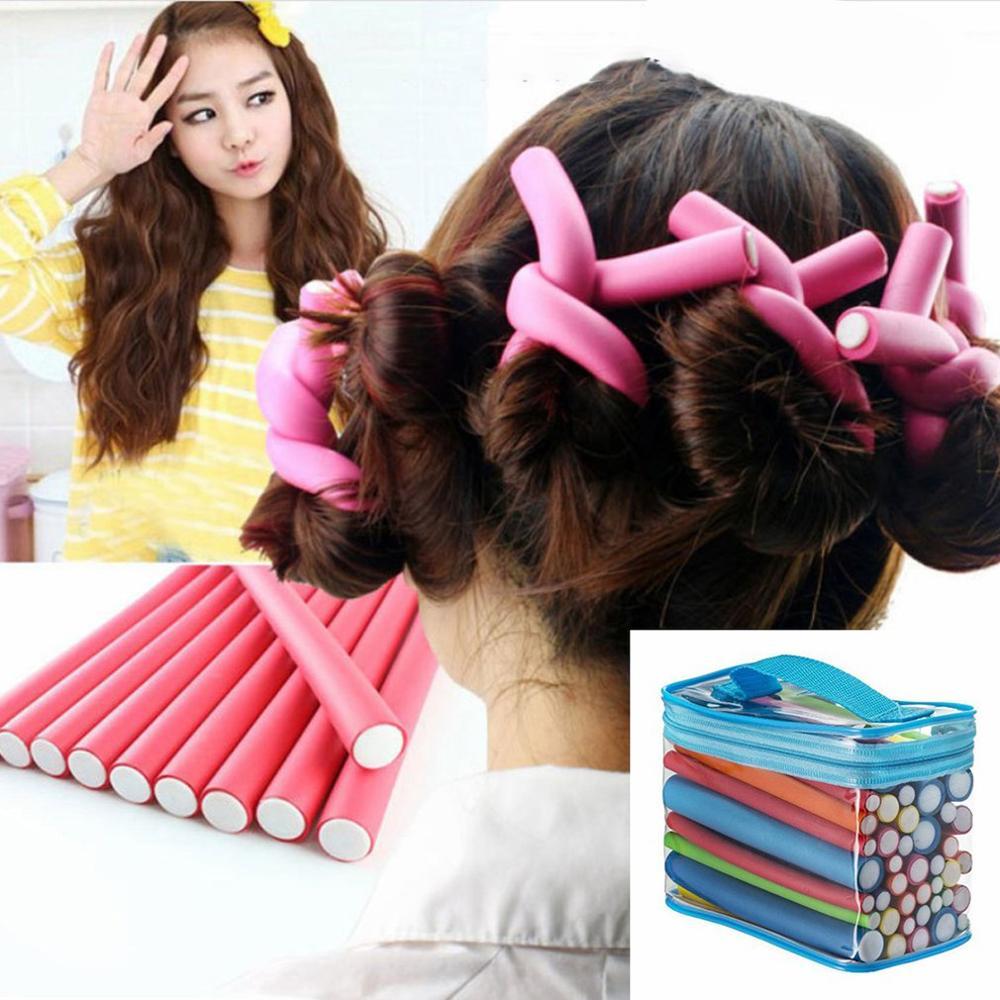 42pcs/Bag 7inch Flexible Sponge Twist Hair Curling Rods