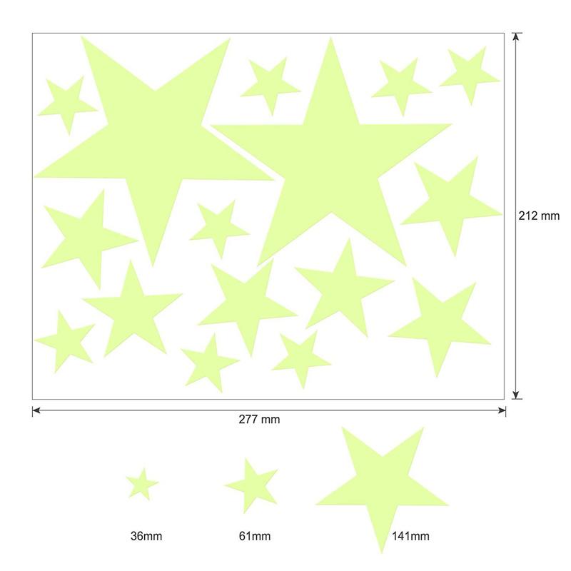 435pcs/Set Luminous Wall Sticker Decal Moon Stars Room Bedroom Home Decoration