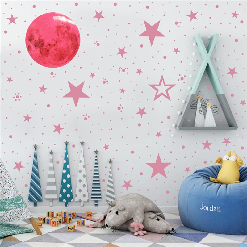 435pcs/Set Luminous Wall Sticker Decal Moon Stars Room Bedroom Home Decoration