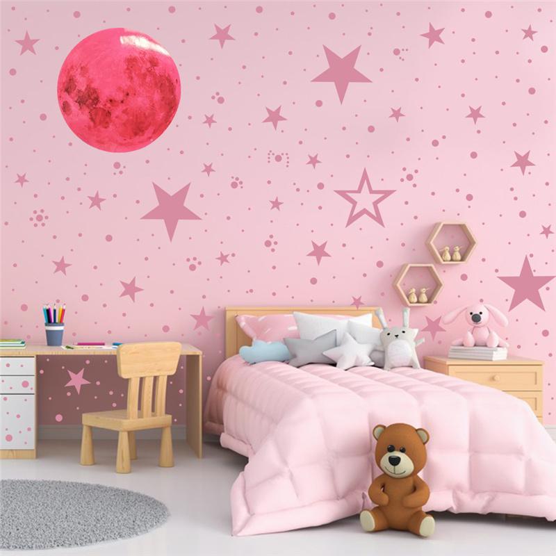 435pcs/Set Luminous Wall Sticker Decal Moon Stars Room Bedroom Home Decoration