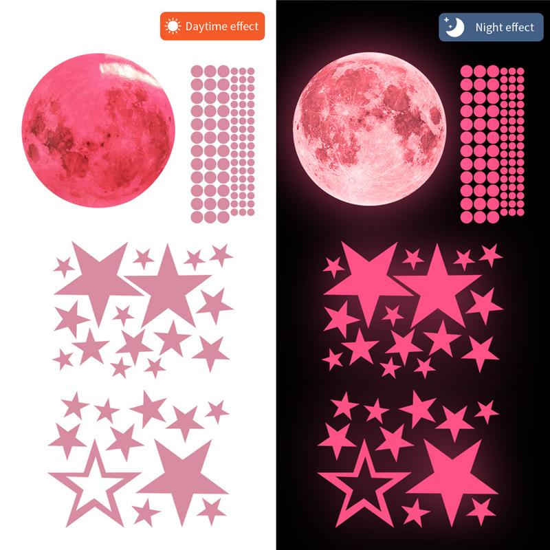 435pcs/Set Luminous Wall Sticker Decal Moon Stars Room Bedroom Home Decoration