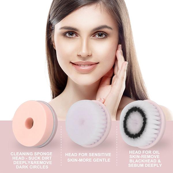 USB Rechargeable Electric Rotating Facial Cleansing Brush Massager