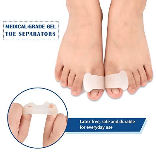 4pcs Silicone Gel Bunion Splint Toe Separator Soft Spacer