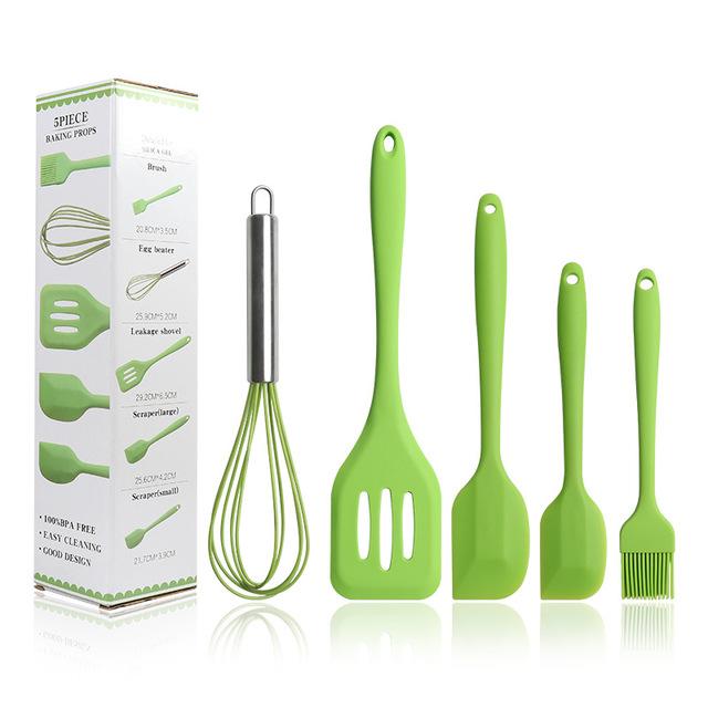 5pcs Kitchen Utensils Silicone Cooking tools Baking Cookware Set