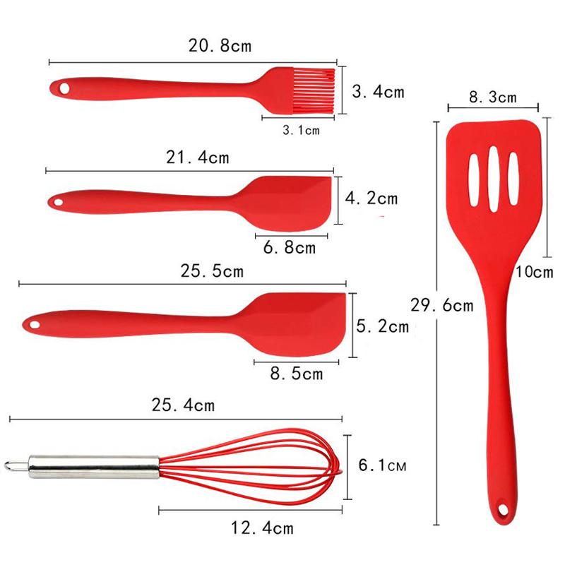 5pcs Kitchen Utensils Silicone Cooking tools Baking Cookware Set