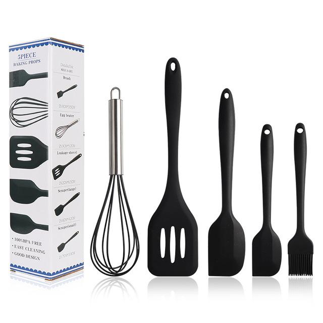 5pcs Kitchen Utensils Silicone Cooking tools Baking Cookware Set