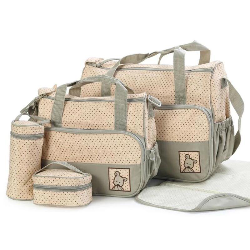 5pcs/set Women Travel Bag Waterproof Baby Diaper Bag