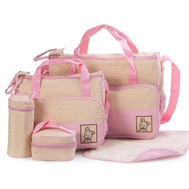 5pcs/set Women Travel Bag Waterproof Diaper Bag