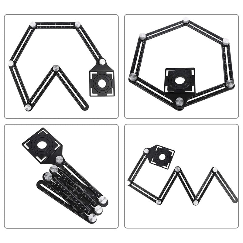 6-Sided Angle Finder Aluminum Alloy Marking Template Tool