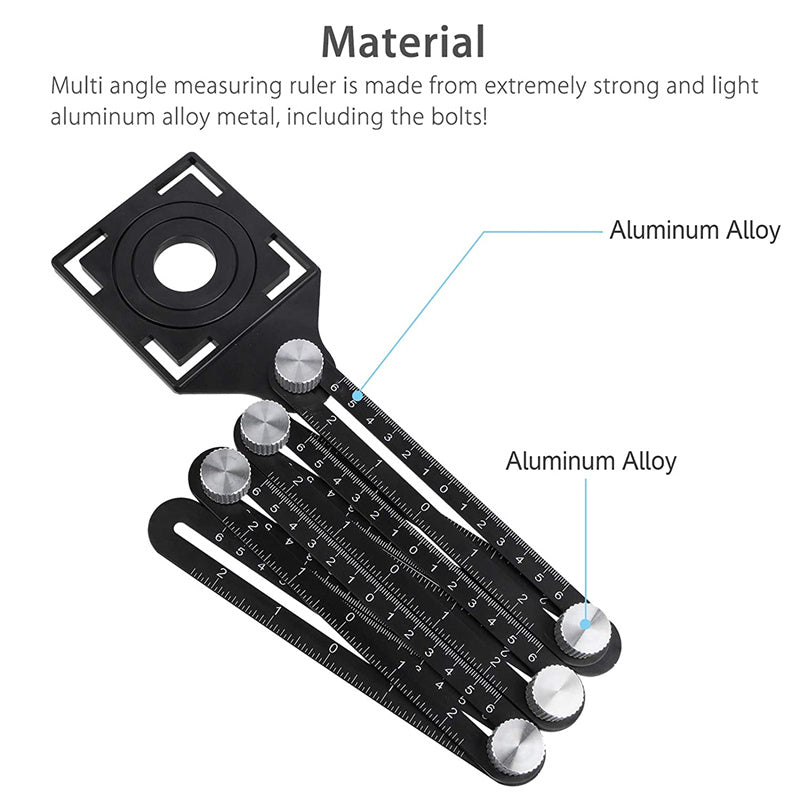 6-Sided Angle Finder Aluminum Alloy Marking Template Tool