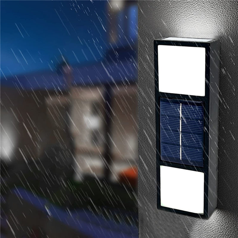 6 LED Solar Outdoor Wall Sconce Lights Sunlight Sensor Garden Porch Lamp