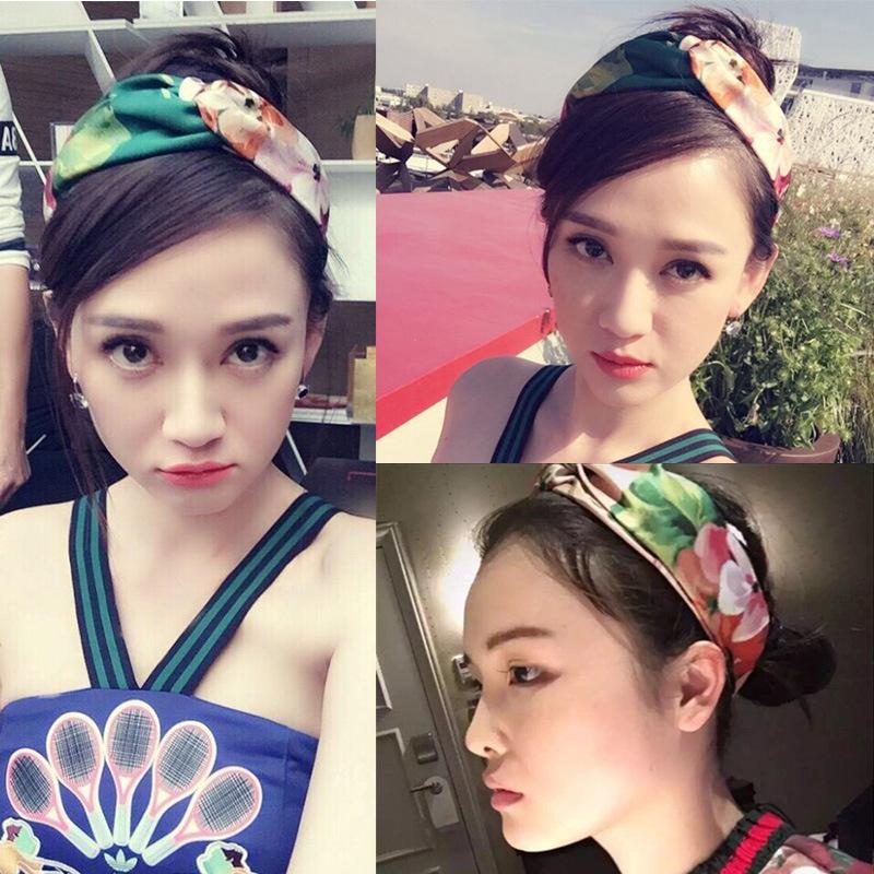 6pcs Cross Knot Chiffon Bohemia Headband Elastic Headwear Head Wrap