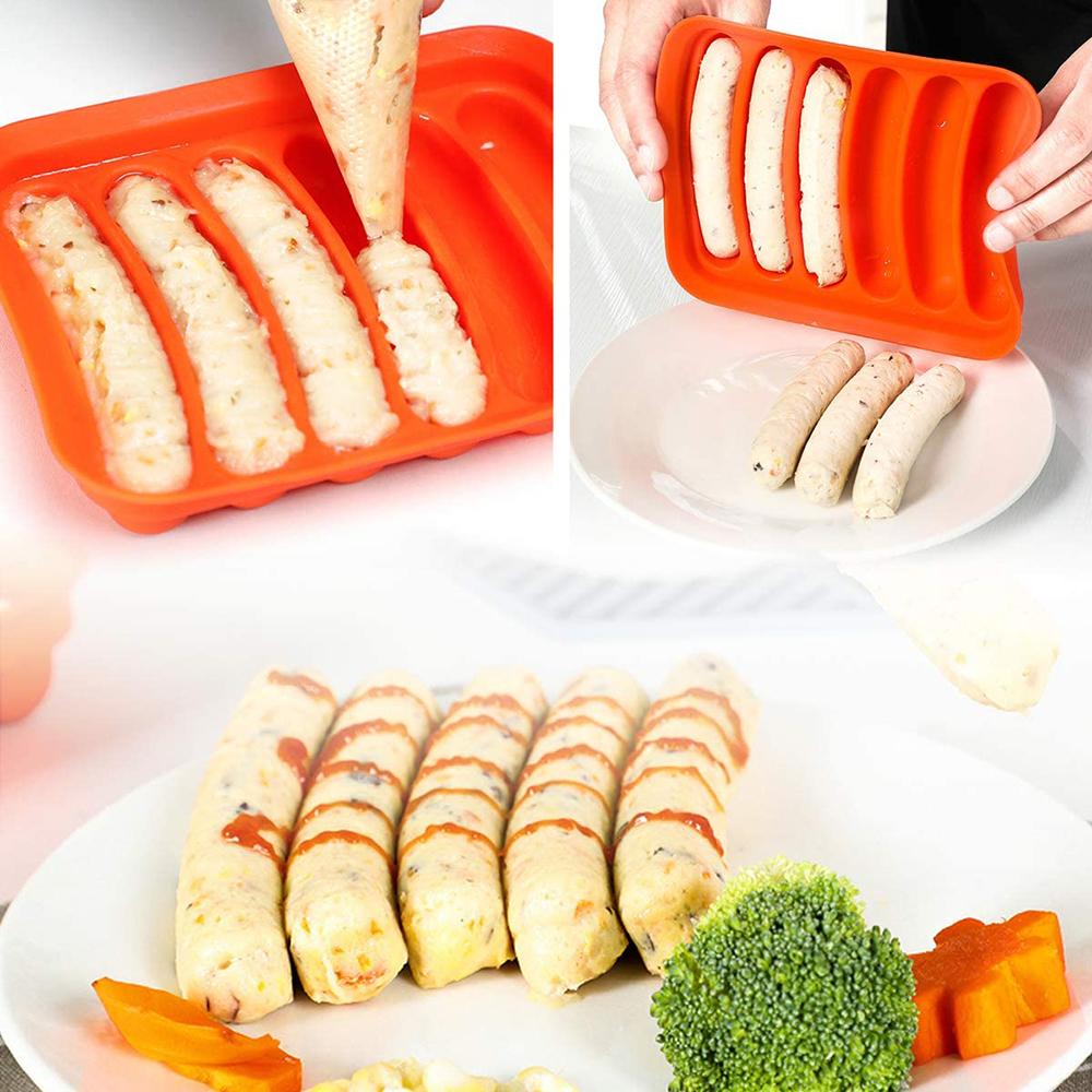 DIY Sausage Making Mold Silicone Burger Hot Dog Kitchen Maker Mould