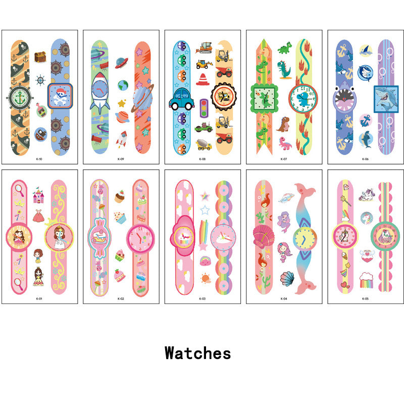 10 Sheets/Set Children Cartoon Tattoo Makeup Stickers