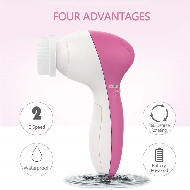 5 in 1 Portable Electric Massager Facial Cleansing Brush