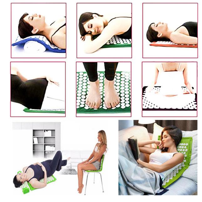 Rose Shape Spike Acupressure Mat Yoga Cushion Body Massager