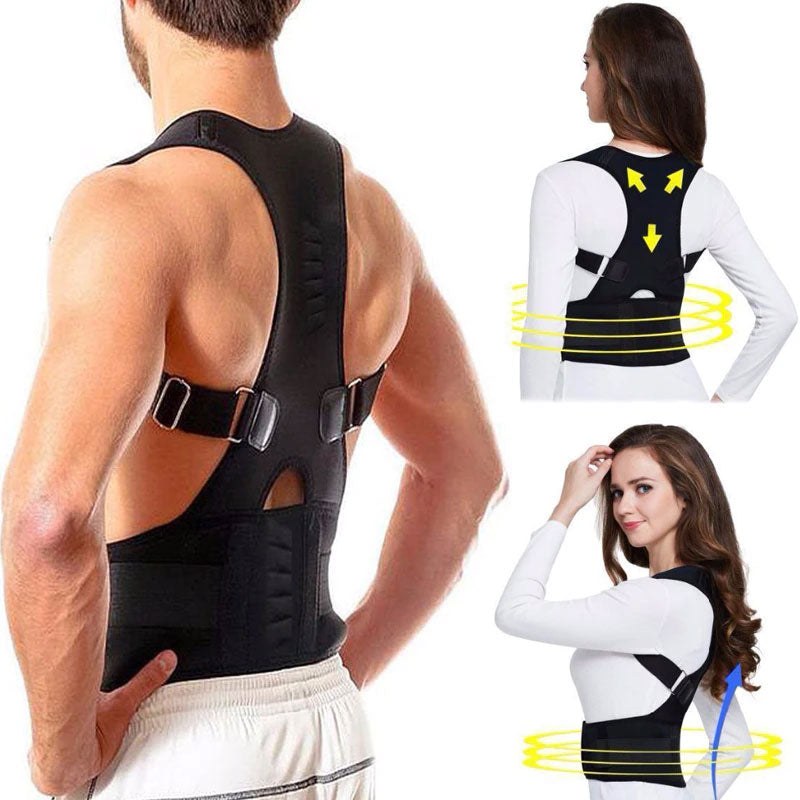 Evoke Pro Back Posture Corrector - Upper Back Support and Pain Relief -  Shoulder Brace with Resistance Band