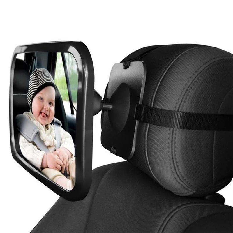 Adjustable Car Back Seat Mirror Rearview Facing Headrest Mount