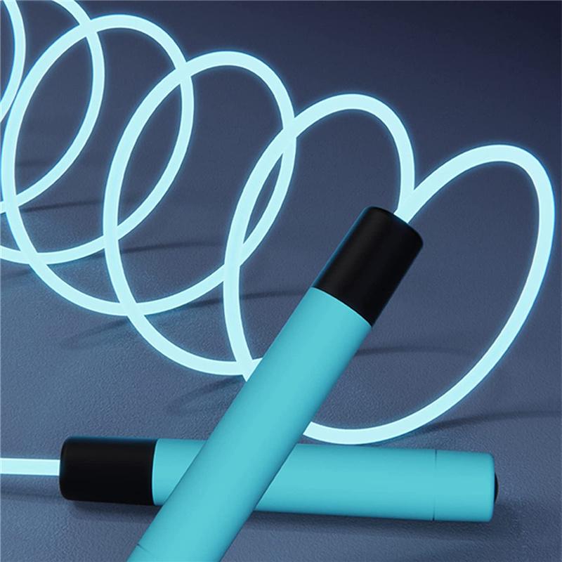 Adjustable LED Light Glowing Jumping Skipping Rope Fitness Exercise Indoors Outdoors