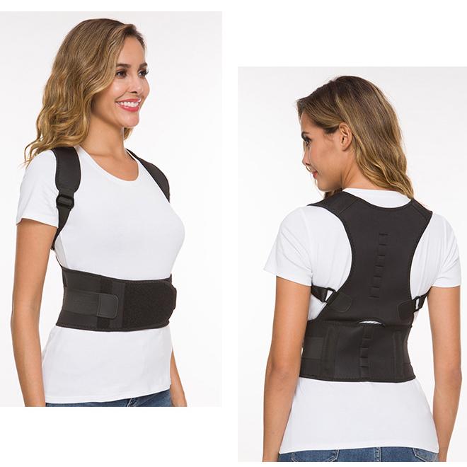 Magnetic Therapy Adjustable Posture Corrector Body Back Pain Brace Shoulder  Support Belt