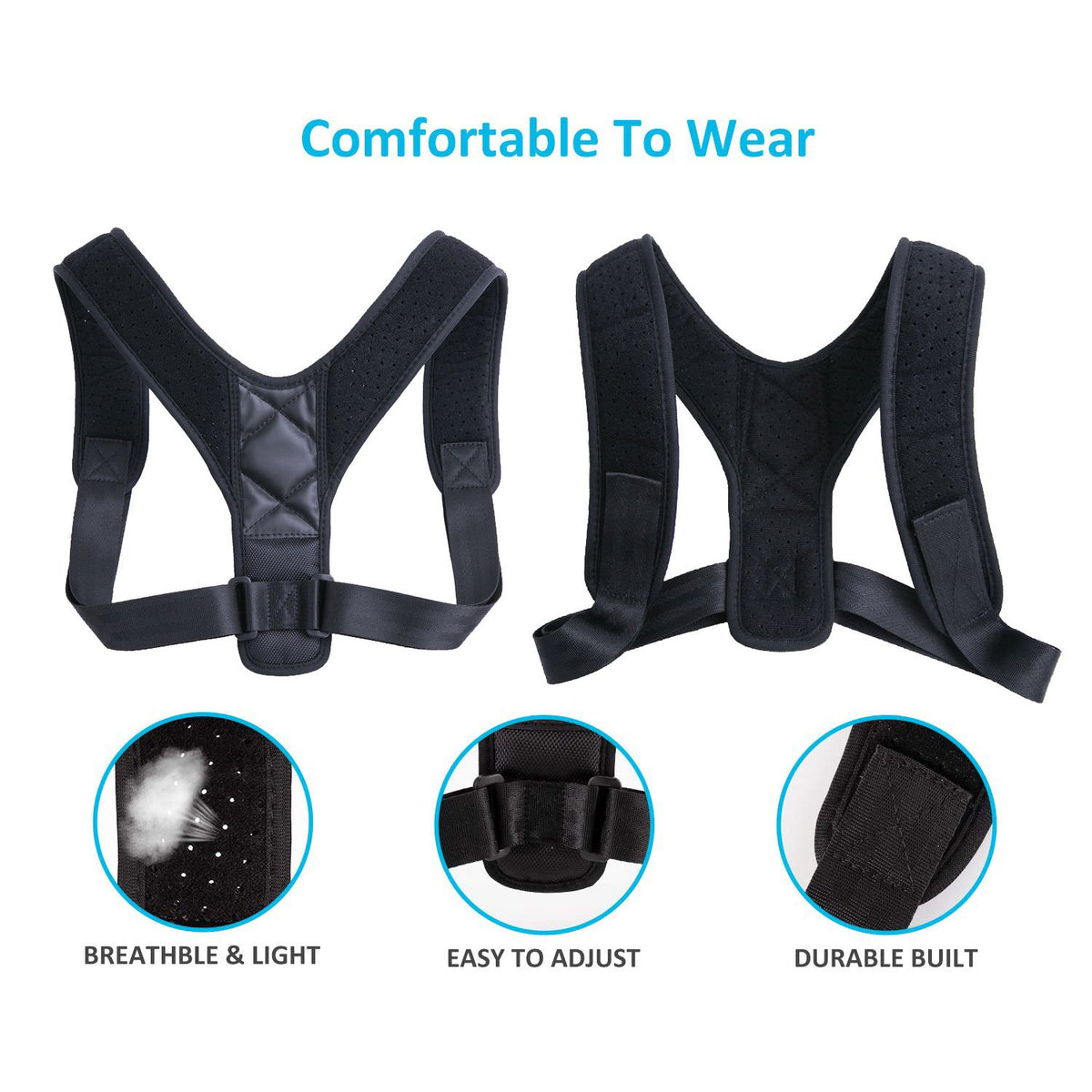 Back Straighter Adjustable Posture Correct Brace Back Straightener for Men Women – Wise ...