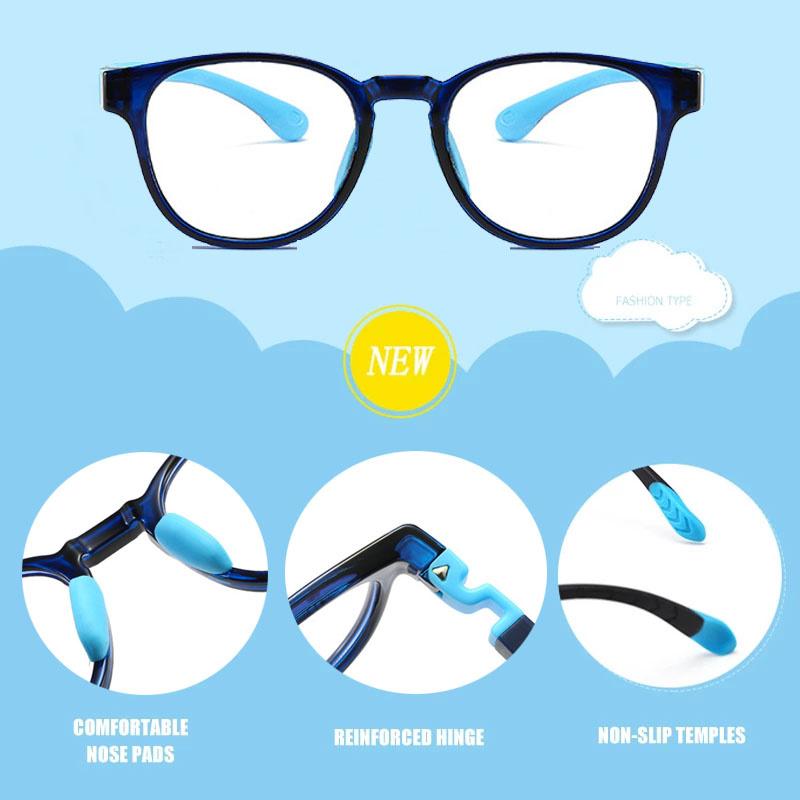 Fashionable Glasses Kids Blue Light Anti Glare Filter Children Eyeglasses