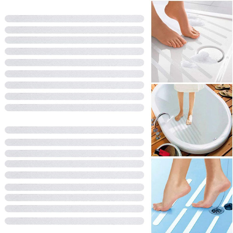 24 Pcs Anti Slip Strip Non-Slip Shower Stickers High Grip Tread Tape