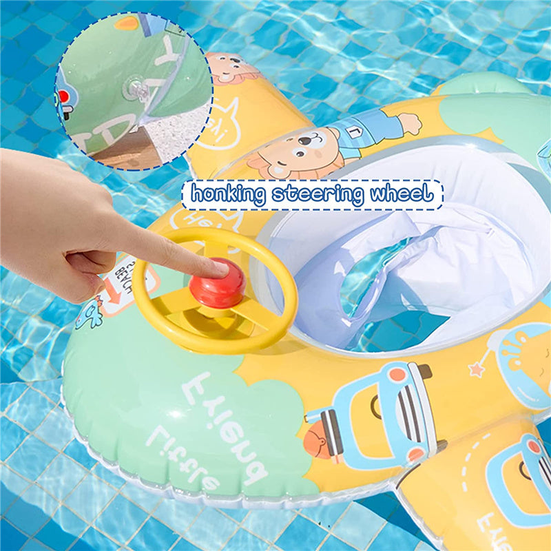 Swimming Float Baby Inflatable Floater with Steering Wheel and Horn