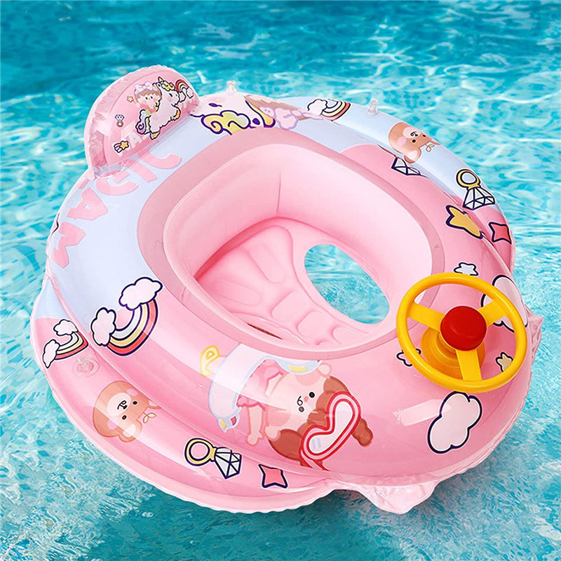 Swimming Float Baby Inflatable Floater with Steering Wheel and Horn