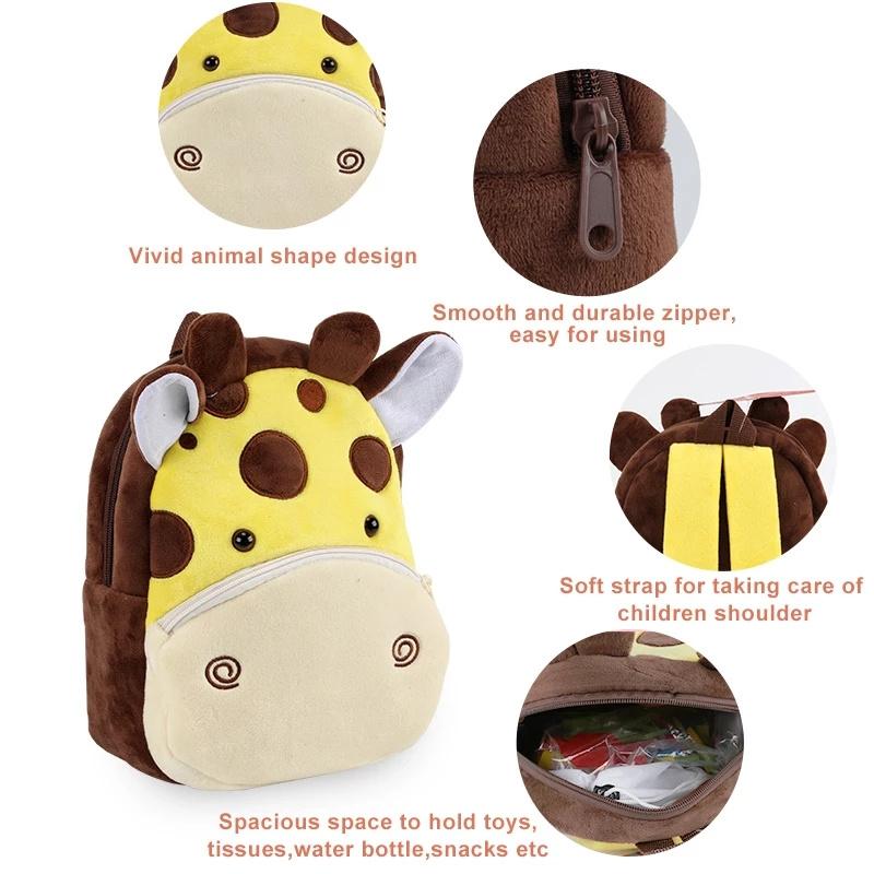 Kids Plush Backpack Animal Cartoon School Bags