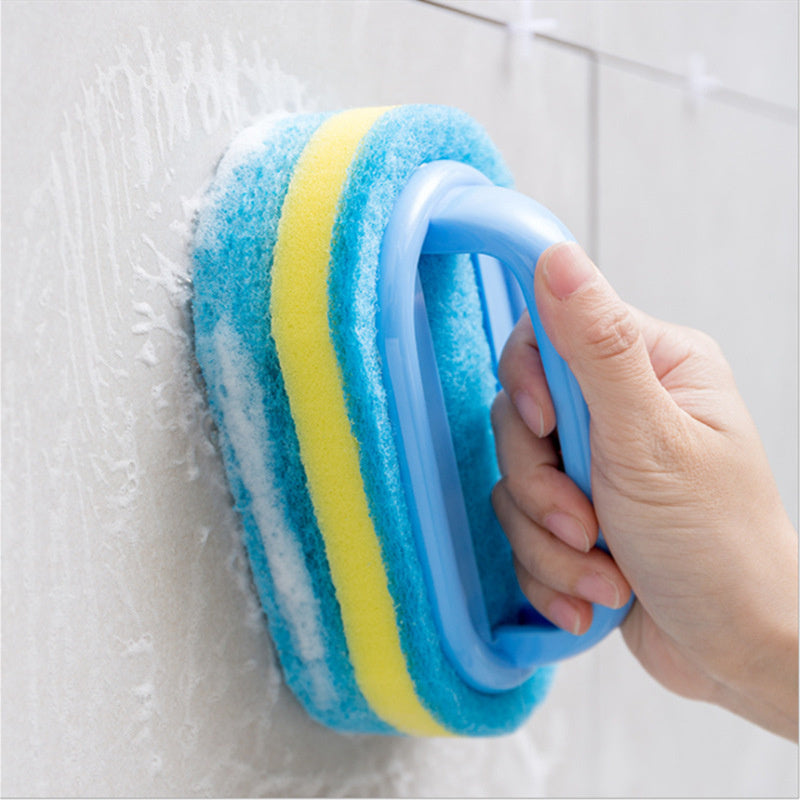 Bathroom Ceramic Tile Plastic Cleaning Brush Handheld Sponge Bathtub Cleaner