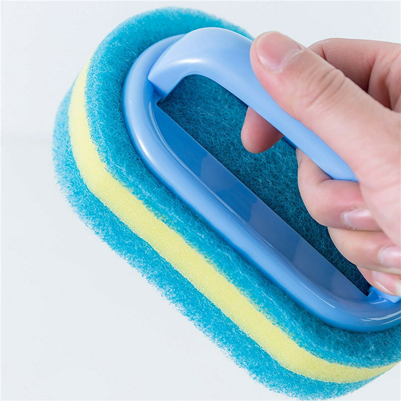 Bathroom Ceramic Tile Plastic Cleaning Brush Handheld Sponge Bathtub Cleaner