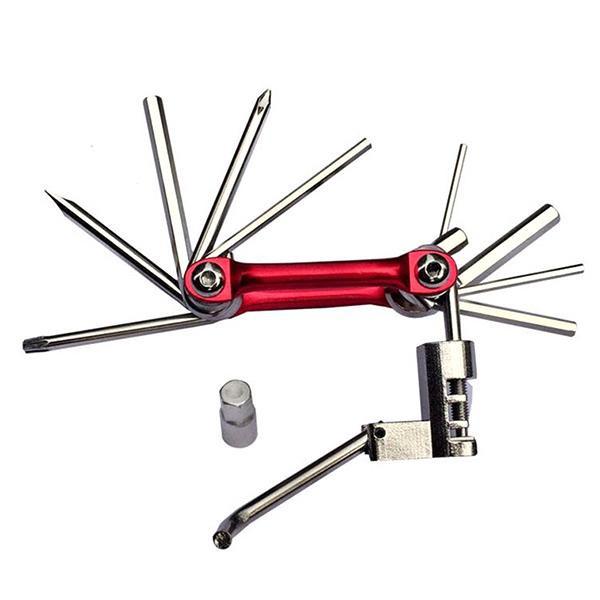 Bike Tool Kit 11 in 1 Multifunction Foldable Pocket Bicycle Repair Kit