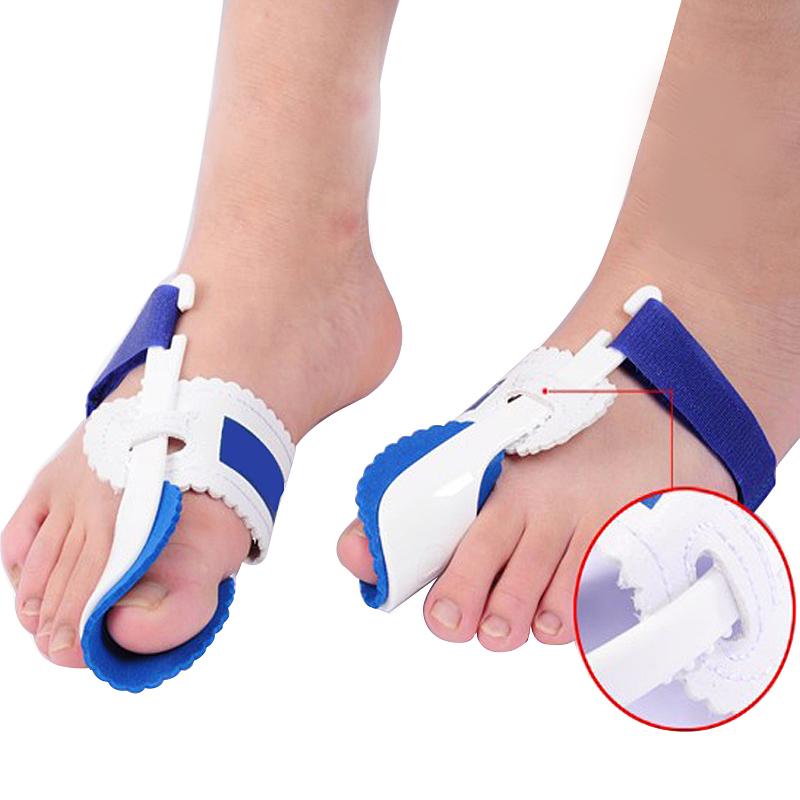 Bunion Splint Corrector Big Toe Straightener Brace Pad Blue & White