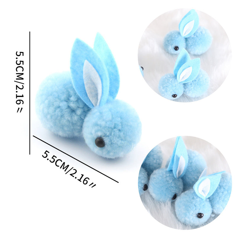 20pcs 5.5cm Easter Decorative Bunny Doll Creative 3D Plush Rabbit DIY Accessories