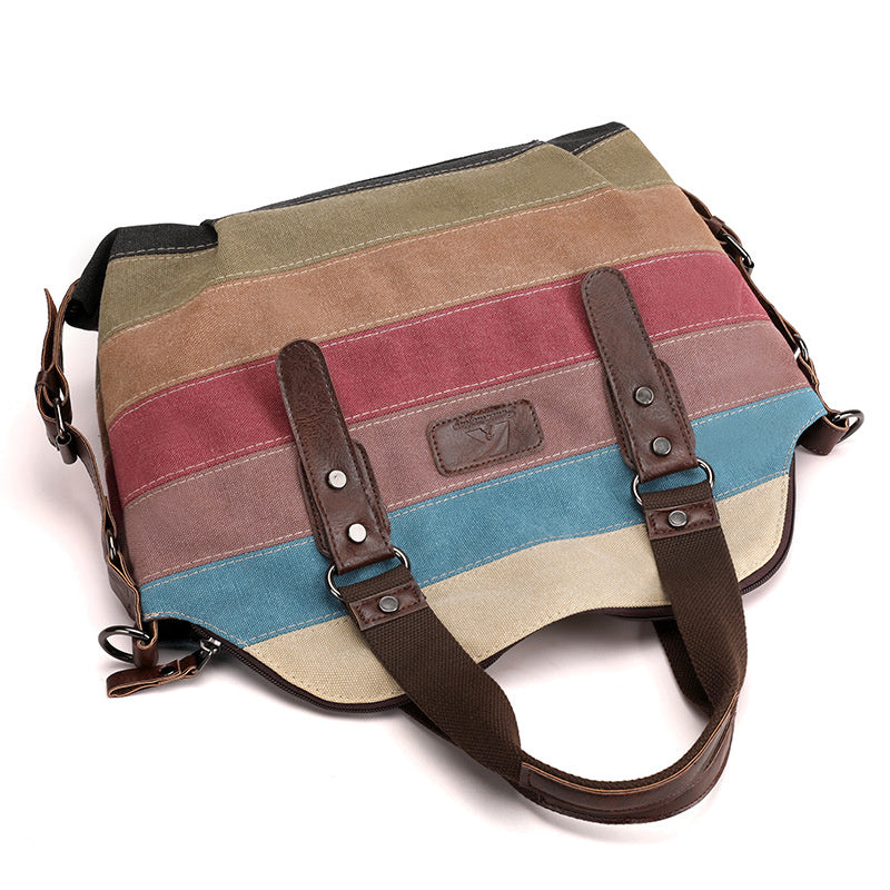 Womens Shoulder Crossbody Messenger Canvas Cloth Handbag Convertible Bag