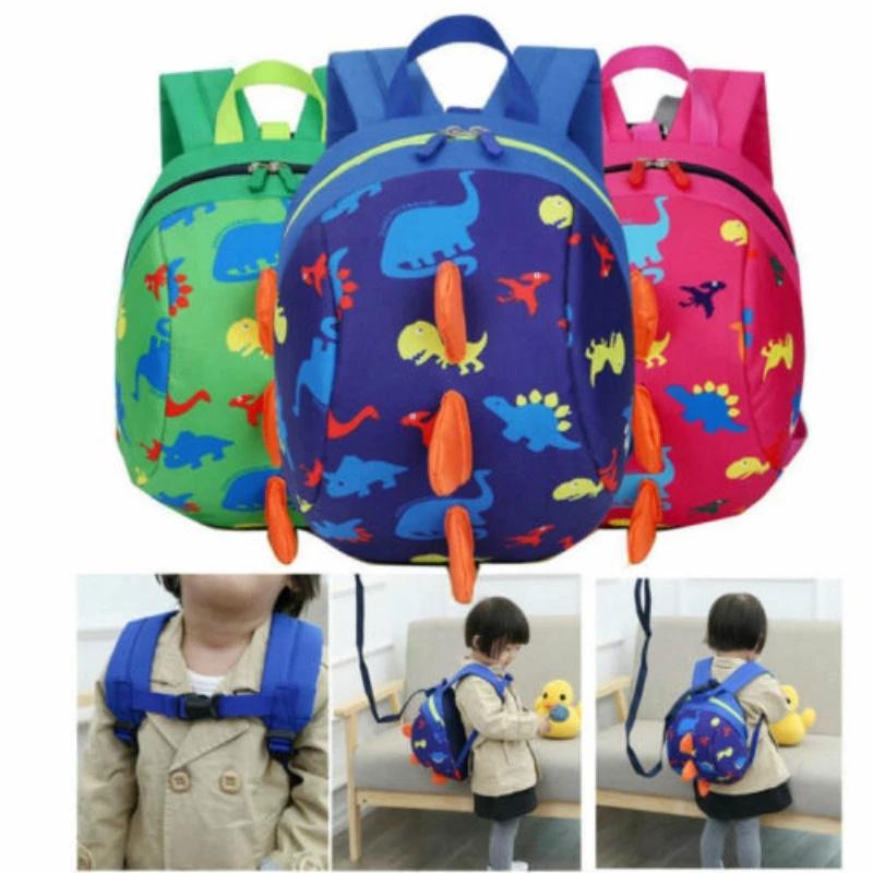 Cartoon Child Dinosaur Safety Anti-Lost Harness Strap Kids Bag Backpack