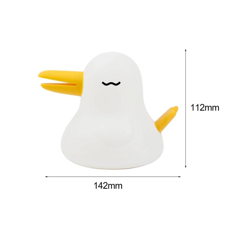 Cartoon Silicone Kiwi Bird Rechargeable Night Light Lamp Indoor Lighting Decor