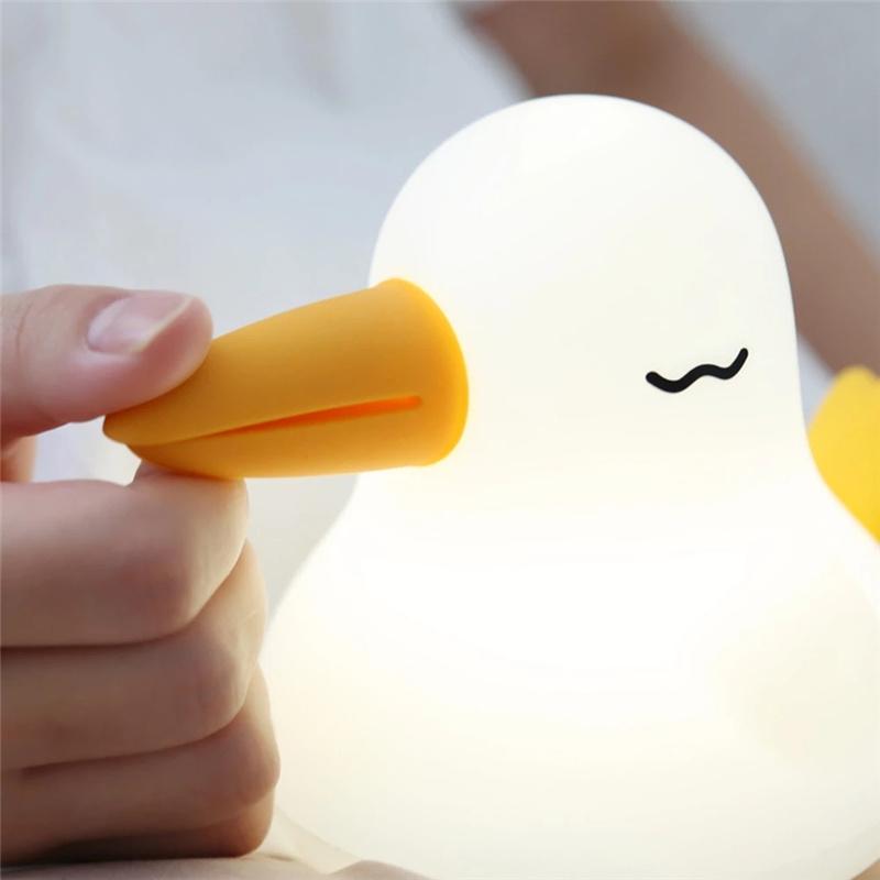 Cartoon Silicone Kiwi Bird Rechargeable Night Light Lamp Indoor Lighting Decor