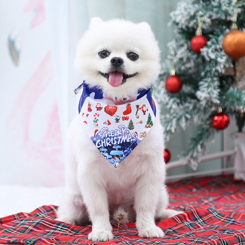 Christmas Dog Neckerchief Bandana Pet Dog Scarf Christmas Presents Xmas Gift