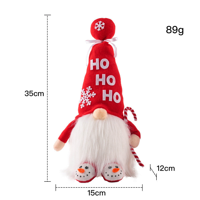 Christmas Gnomes Ornaments Glowing Luminous Plush Santa Dolls