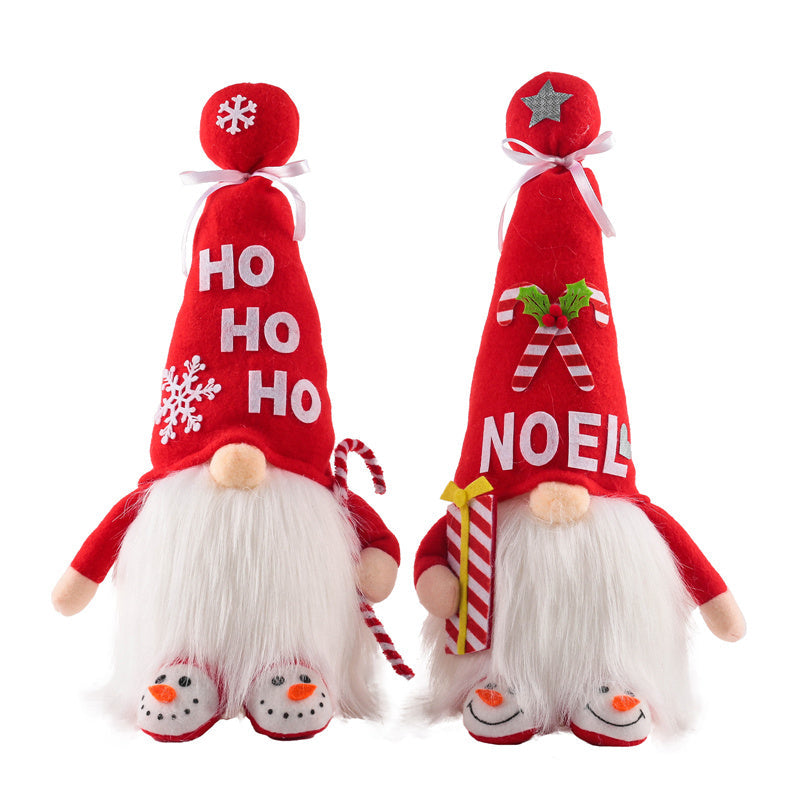 Christmas Gnomes Ornaments Glowing Luminous Plush Santa Dolls