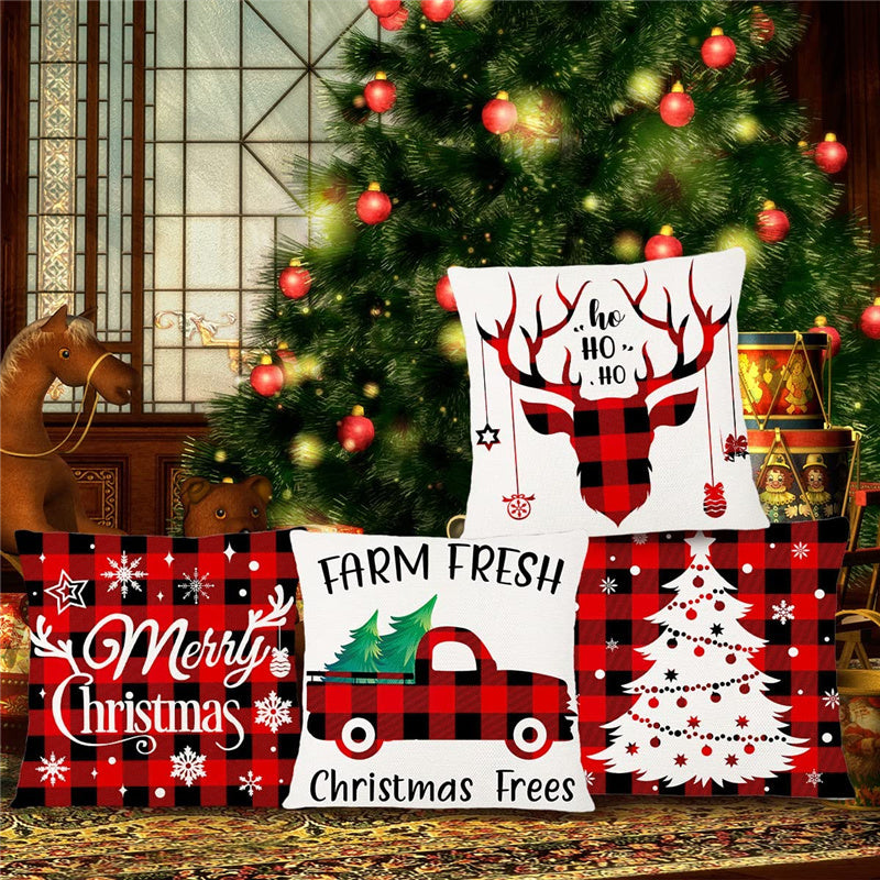 Christmas Pillow Covers Pillowcase Covers Sofa Couch Decor