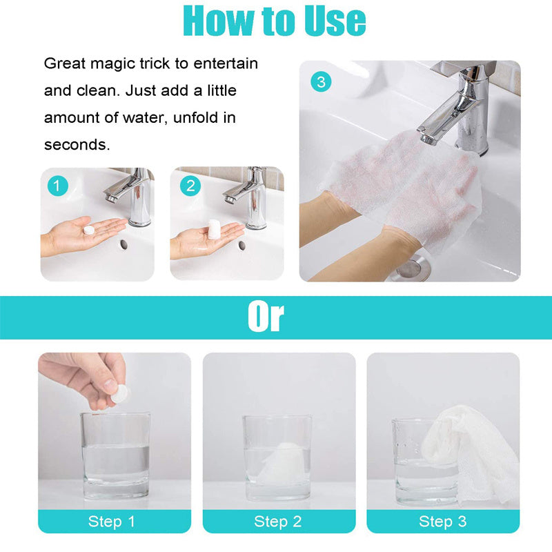 Compressed Toilet Paper Tablets Disposable Mini Towels – Wise Living NZ
