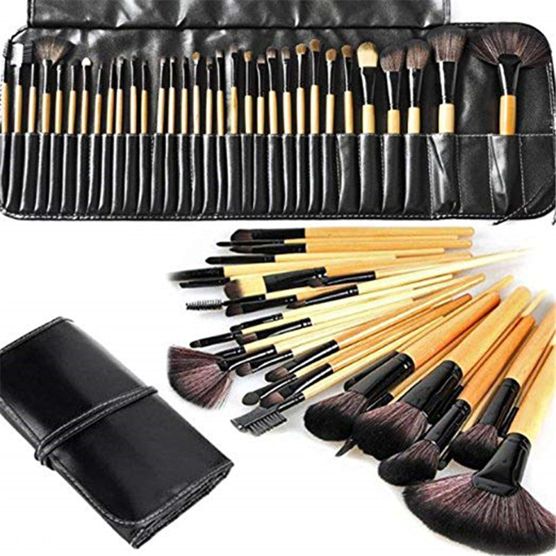 32pcs Cosmetic Makeup Premium Synthetic Brushes Set with Bag