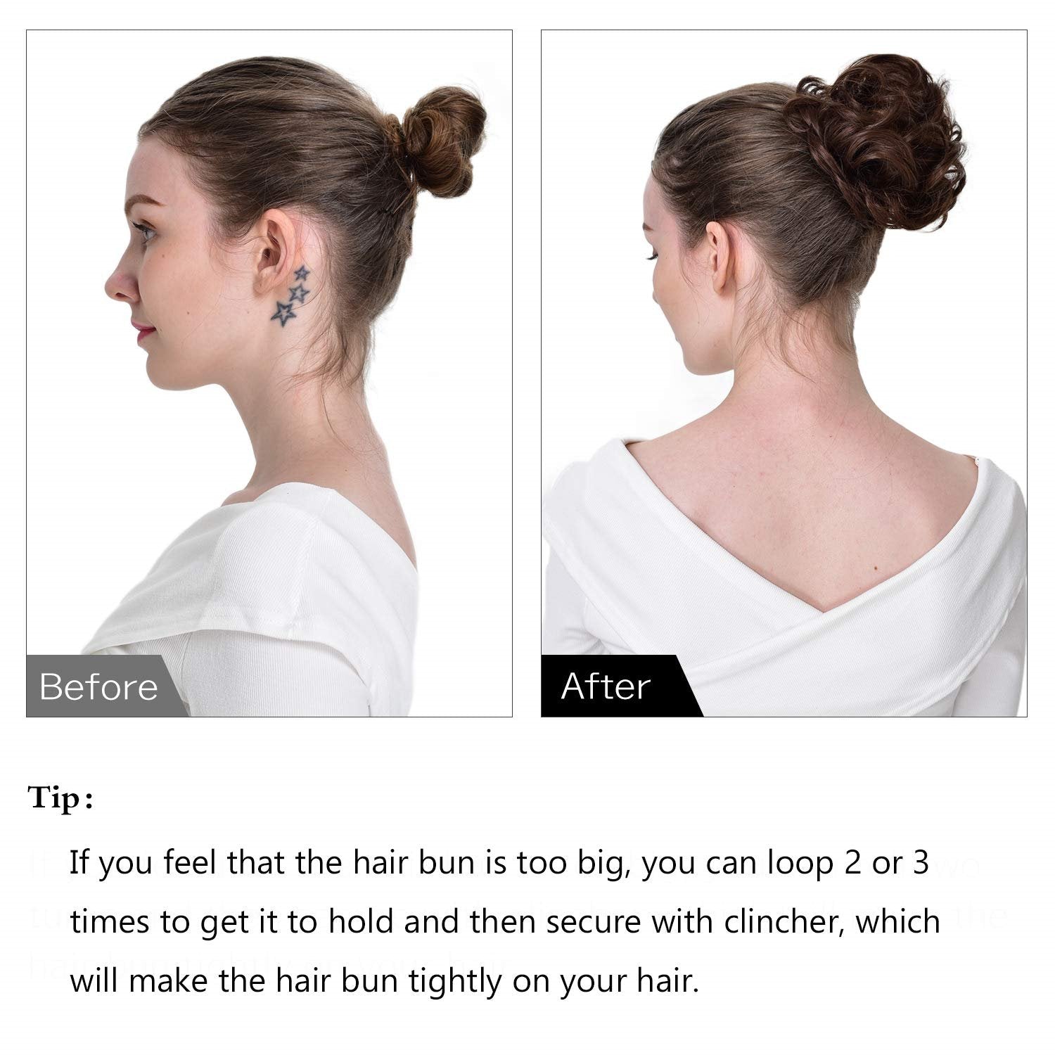 Curly Messy Bun Scrunchie Hair Extensions